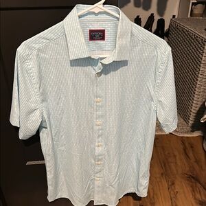 UNTUCKit Men's Aqua Striped Button Down Shirt